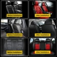 thumbnail image 5 of DIKSOAKR Seat Covers Fit for Mitsubishi Outlander Sport 2011-2025 Car Seat Covers Full Set 5 Seats Waterproof Leather Automotive Seat Cushion Protector Black&Red, 5 of 7