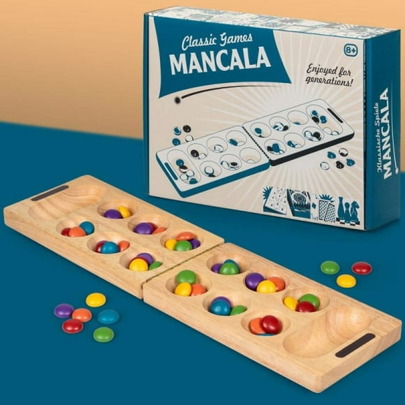 Kalaha Wooden Game - Mancala - Board Game Wood