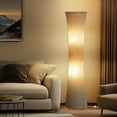 thumbnail image 5 of NATYSWAN 46" Modern Floor Lamps for Living Room, LED Column Standing Floor Lamp with 3 Color Temperature Adjustable & Gray Lampshade for Corner, Bedroom, Office & Kid's Room - Bulbs Included, 5 of 9