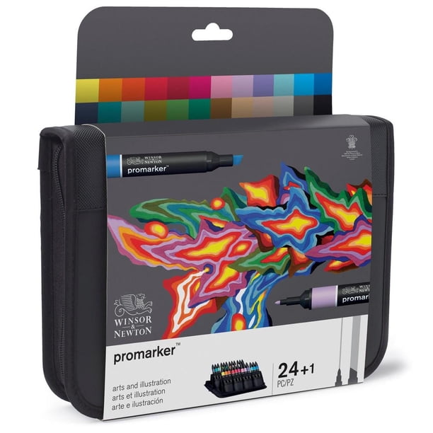 Set de ProMarker Winsor & Newton portafolios para artes e ilustraciones 24 Unidades