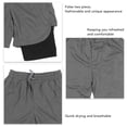 thumbnail image 3 of Pantalones Cortos Deportivos Para Hombre, Pantalones Cortos Para Correr Para Hombre, Fáciles De Limpiar, De Secado Rápido, Respetuosos Con La Piel, Elegantes Para Entrenar, 3 of 7