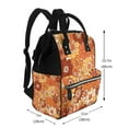 thumbnail image 2 of Wukai Hippie Flower Mummy Backpac,&nbsp;Diaper Bag Purse Breast Pump Bag Purse Diaper Bag for swim,gym,workout,large capacity backpack, 2 of 5