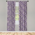 thumbnail image 4 of Ambesonne Botanical Window Curtains, Raspberries Flowers Drops, Each 28" W x 63" L, Cream and Quartz, 4 of 4