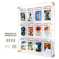 thumbnail image 1 of ELITIK Acrylic Card Display Case for Graded Cards Holds 12 PSA CSG CGC Slabs on The Frame for Wall Mount or Desktop Clear View Show Your Trading Cards Sports Baseball Football Basketball, 1 of 1