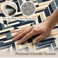 thumbnail image 6 of ODIKA Herringbone Zigzag Geometric Interlocking Repeat Border Frame for Dorm Room, Small Living Apartment, Stain Resistant Low Profile, 6 of 7