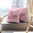 thumbnail image 6 of LALILO Throw Pillow Covers Word Love With Polka Dot Dots Girly Cushion Cover 18" x 18", 1979 Pack, 6 of 6