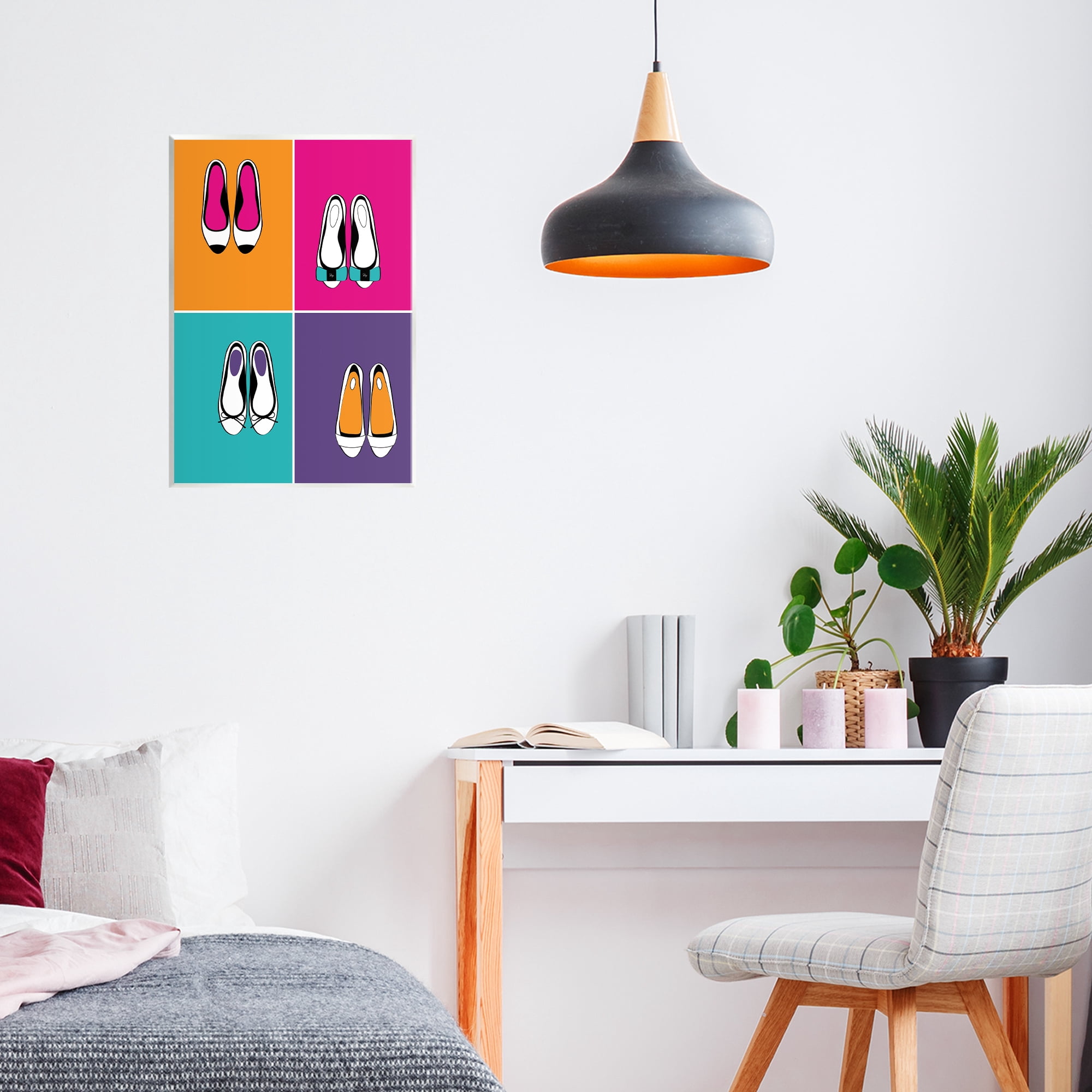 Stupell Industries Bold Pop Trendy Flats Wall Plaque Art, design by Martina Pavlova