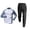 White@GC@, variant on Mens Workout Outfits Patchwork Color Long Sleeve Running T-Shirts Pant Set for Men Breathable Summer Tracksuit