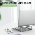 thumbnail image 4 of Graflsoa Support Pliable en Alliage d'Aluminium pour Ordinateur Portable avec Base en Silicone, Rehausseur Portable Gris, Design Compact pour Tablettes et PC, 4 of 6