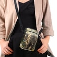 thumbnail image 4 of HELLHERO Jungle Elephant Women Messenger Bag Adjustable Strap Polyester Men, Women 4.33x1.97x7.09 for Casual Travel, 4 of 7