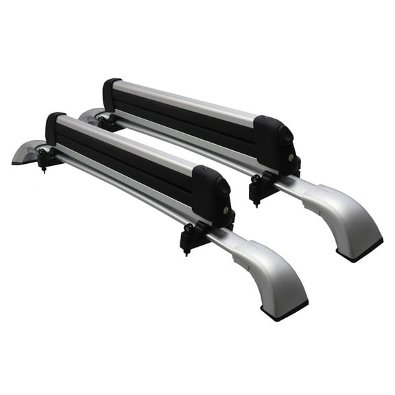 BrightLines Roof Rack Crossbars Ski Rack Combo for Toyota Highlander XLE Limited SE Limited Platinum 2014-2019 (Silver)