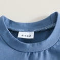 thumbnail image 4 of FAOWME Big Kids Boys Outfit Short Sleeve Round Neck Animal Embroidery Top And Plaid Shorts Two Piece Comfortable Fashion Sets For Casual Daily Wear Blue 18-24 Months, 4 of 8