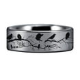 thumbnail image 3 of Silver Tungsten Raven and Branches Ring, 3 of 4