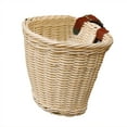 thumbnail image 2 of SPRING PARK Rattan Bicycle Rear Basket Bike Basket Small Pet Cat Dog Carrier Removable Bicycle Handlebar Bicycle Basket, 2 of 7