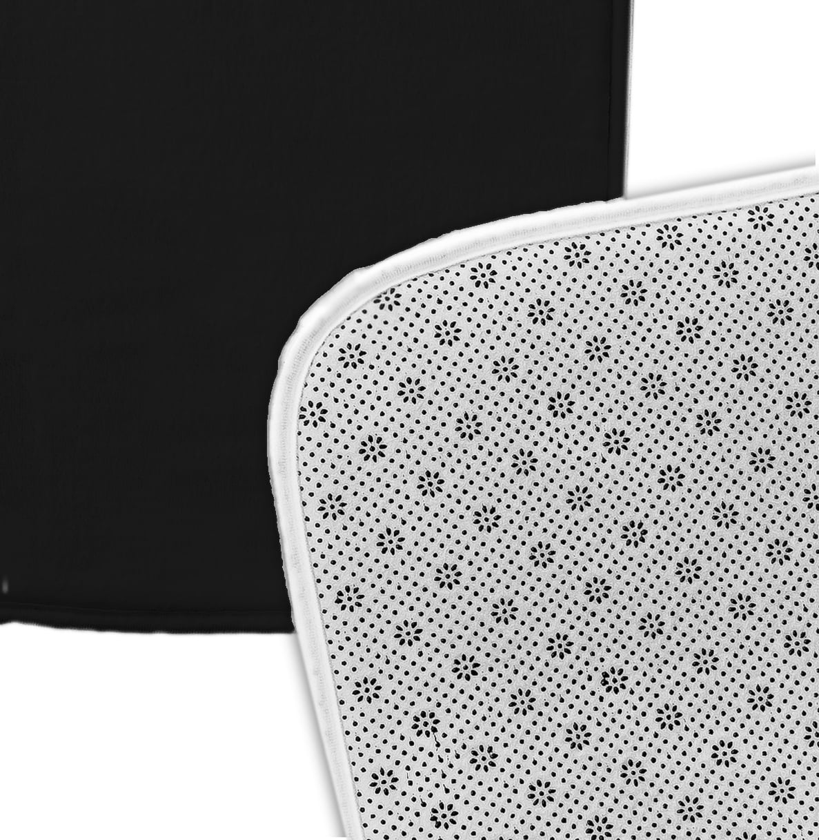 Simply Daisy 34" x 21" Plush Microfiber Black Football Bath Mat