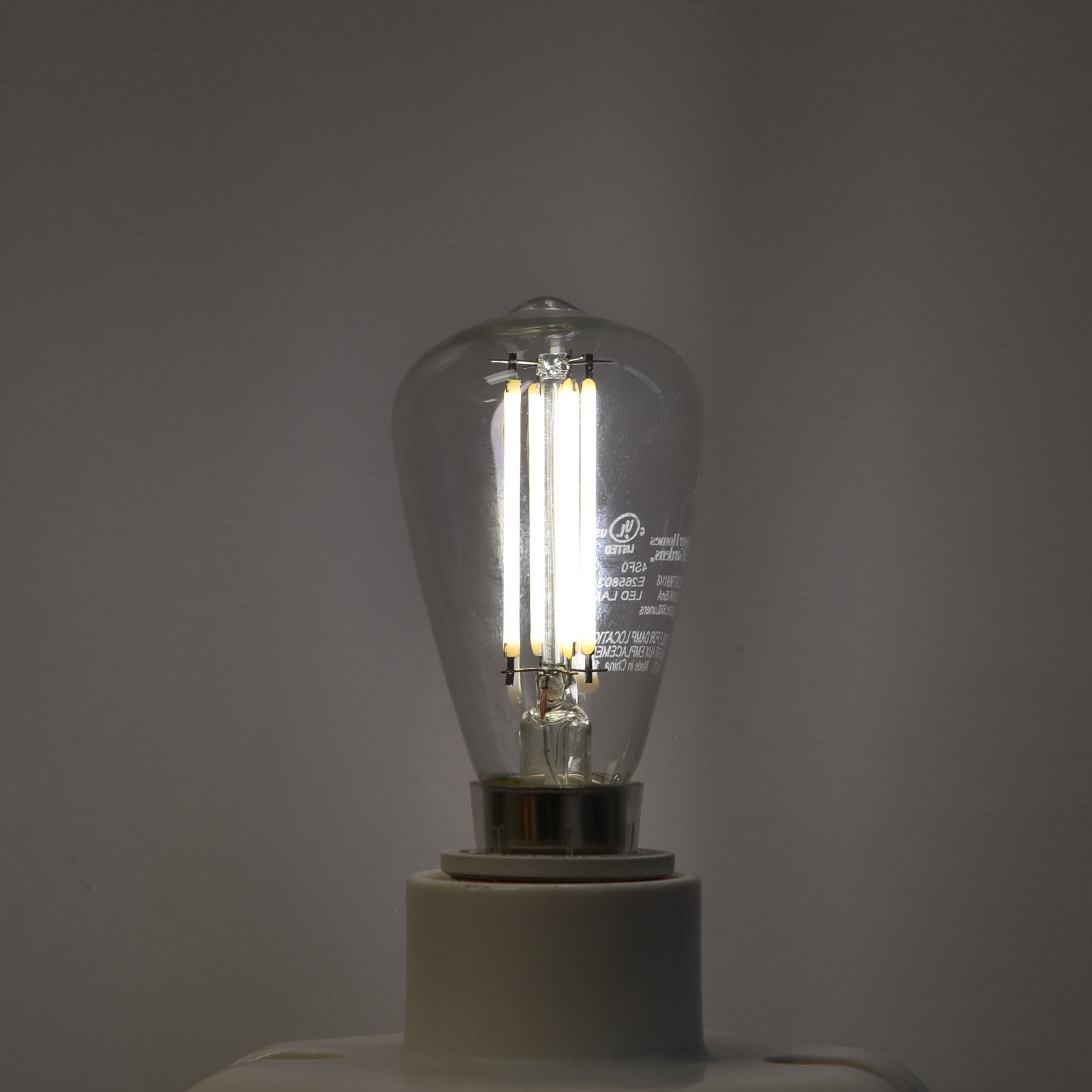 Better Homes & Gardens ST12 LED Light Bulb, 4.5-Watt (60W Equiv.) Daylight Dimmable E12 Base, 2PK