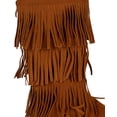 thumbnail image 4 of New Women Nature Breeze Cherokee-03 Mid-Calf Layered Fringe Moccasin Flat Boot, 4 of 6