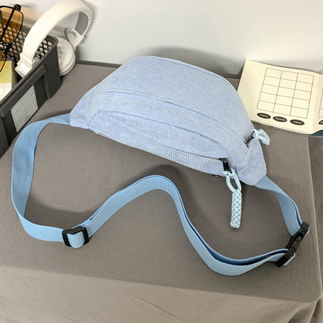 Riñonera Bolso de bola de masa para mujer, bolso de pecho de pana de gran capacidad, bolso de viaje multifunción