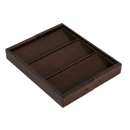 Honey-Can-Do - Expandable Kitchen Drawer Organizer Tray - Walnut