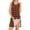 Brown, variant on Women's Post Surgery Dress Sleeveless Gingham Tear Away Adaptive Clothing for Shoulder Recovery Home Hospital Wear