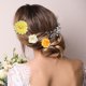 thumbnail image 3 of 16 piezas de clips para el cabello con flores falsas, accesorios para el cabello de flores para mujeres y niñas, amarillo y verde, 3 of 7