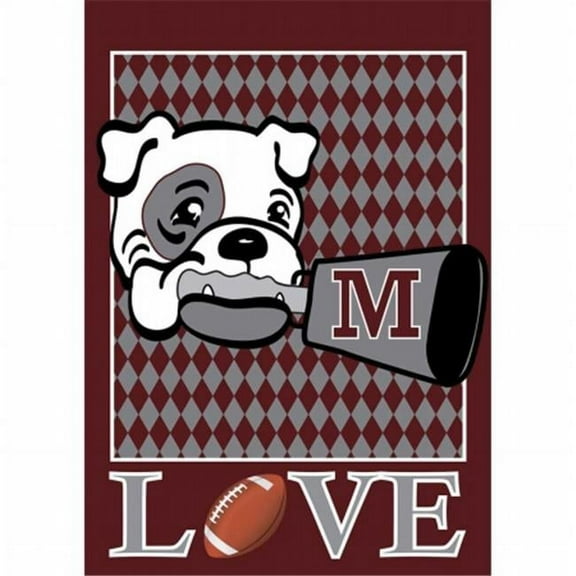Jozie B 761 Love Bulldogs Flag, Large
