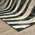 thumbnail image 6 of Abani Terra Area Rug for Living Room, Bedroom - Zebra Pattern - Black Cream - 4' x 6' - Durable & Easy to Clean, 6 of 9