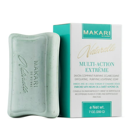 Makari Naturalle Multi-Action Extreme Skin Lightening Soap 7oz. – Exfoliating & Moisturizing Bar Soap With Argan Oil & SPF 15 – Hydrating & Regulating Treatment for Dark Spots, Acne