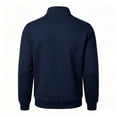 thumbnail image 4 of JULMCOMO Quarter Zip Pullover Sweatshirt for Men Solid Color Stand Collar Long Sleeve Casual Athletic Tops for Fall Winter Navy M, 4 of 8