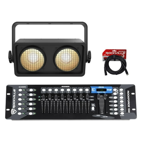 Chauvet Shocker 2 Zone Dance Floor COB LED Blinder Stage Light + DMX Controller