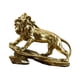 thumbnail image 1 of Estatua de león de escritorio, escultura de león, decoración creativa de escritorio de león coleccionable, artesanías Oro, 1 of 9