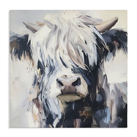 Stupell Industries Farmhouse Scruffy Little Highland Canvas Art, 17 x 17, by Tina LeCour