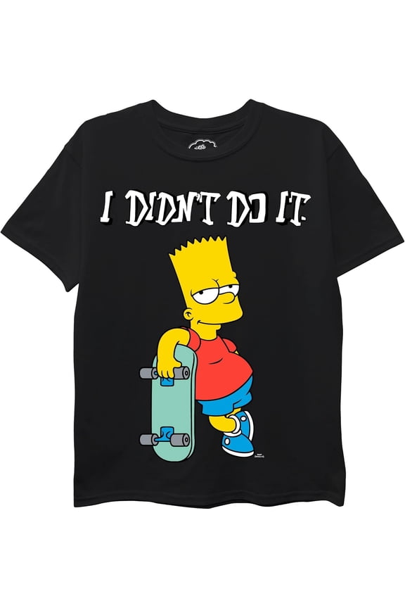 Boys Bart Simpson Short Sleeve Crewneck T-Shirt - Little and Big Boys Sizes  4-20