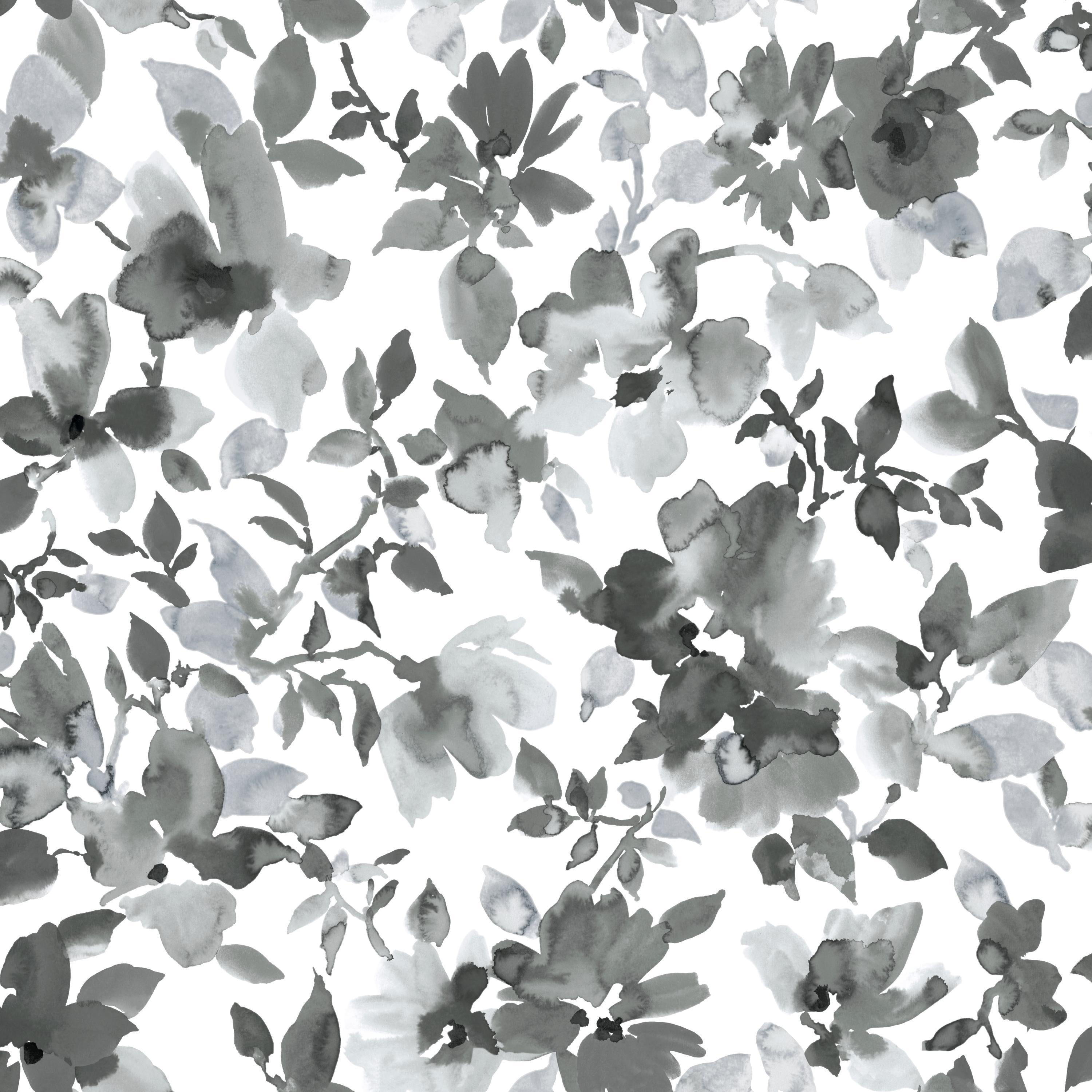 Black And White Floral Wallpaper