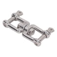thumbnail image 1 of Double Jaw Shackle 304 Stainless Steel Rustproof Universal Jaw Anchor Connector 360 Degree Rotation for Hammock Chair Swing Punching Bag Climbing Rope, 1 of 7
