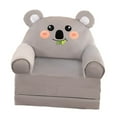 thumbnail image 2 of Sofá cama plegable para niños, silla princesa con respaldo, reclinable de dibujos animados para niños Gris, 2 of 9
