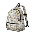 thumbnail image 2 of Excavator and Road White Pattern Cute School Backpack with Padded Back and Adjustable Shoulder Straps 13.4"x11"x4.7", 2 of 5