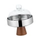 thumbnail image 2 of Soporte de madera para tartas, plato para con tapa, cúpula para tartas, pasteles, aperitivos, bandeja para servir, bandeja para servir, plato Plata, 2 of 8