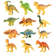 Exssary Small Dinosaur Toys 12 Sets Of Colorful Simulation Dinosaur Suit Model Ornaments