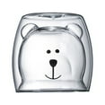 thumbnail image 2 of Vikakiooze 2023 Prevent Scald Cartoon Lovely Double Glass Milk Coffee Cup With Round Mouth, 2 of 7