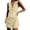 Beige, variant on Women's Shift Dress Knit Minimalist Empire Waist Beige XXL