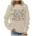 thumbnail image 3 of Day Crewneck Sweatshirts Women Long Sleeve Letter Graphic Printed Hoodless Pullover Sweatshirts Blouse Top Light Pullover Sweatshirt Women Sweatsuit Womens Hoodies Sweatshirts Ladies Zip up Sweater, 3 of 3
