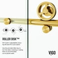 thumbnail image 2 of VIGO Elan Cass Aerodynamic 56 to 60 in. W x 66 in. H Sliding Frameless Tub Door in Matte Gold with 3/8 in. Clear Glass, 2 of 13