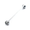 thumbnail image 2 of Naierhg Men's Formal Shirt Collar Pin Rhinestone Bar Clasp Clip Barbell Lapel Stick, 2 of 7