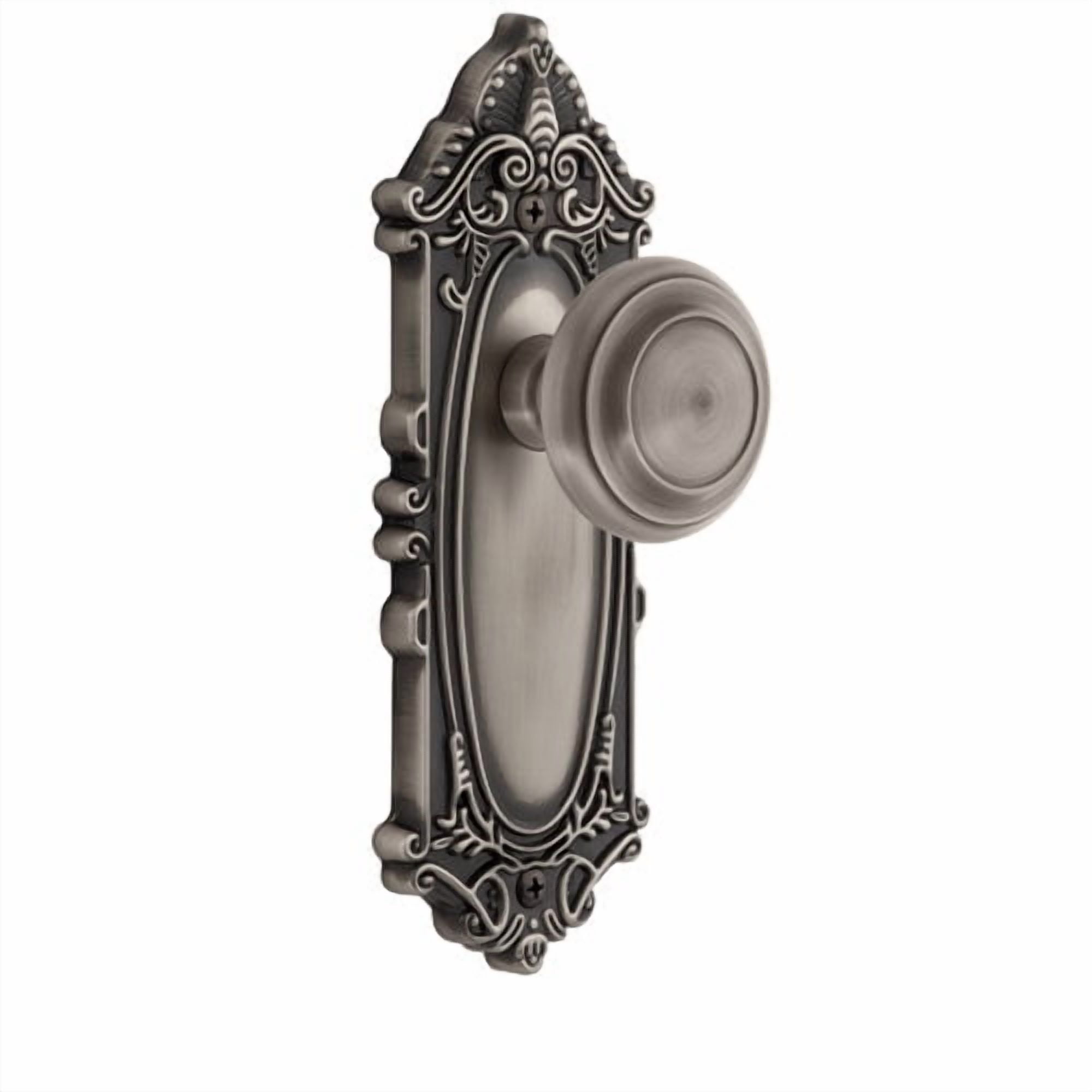 Grandeur Circulaire Door Knob with Grande Victorian Plate