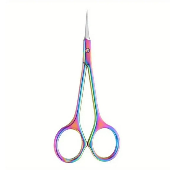 Soumake Stainless Steel Nail Scissors – Long Handle, Sharp Fine Blade, Multi-Functional Cuticle Scissors for Pedicure & Manicure