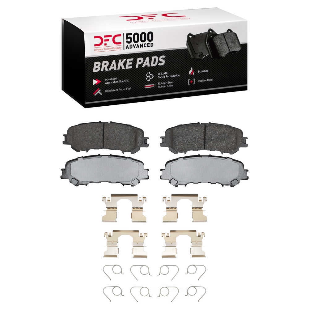 Dynamic Friction Company 1551-2032-01 DFC 5000 Advanced Brake Pads - Ceramic and Hardware Kit - OE
