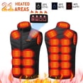thumbnail image 2 of Chaleco calefaccionado de 21 zonas para hombre y mujer, chaqueta calefactable con USB, ropa térmica, chaleco de caza, chaqueta calefactora de invierno, tallas M a 6XL, 2 of 5