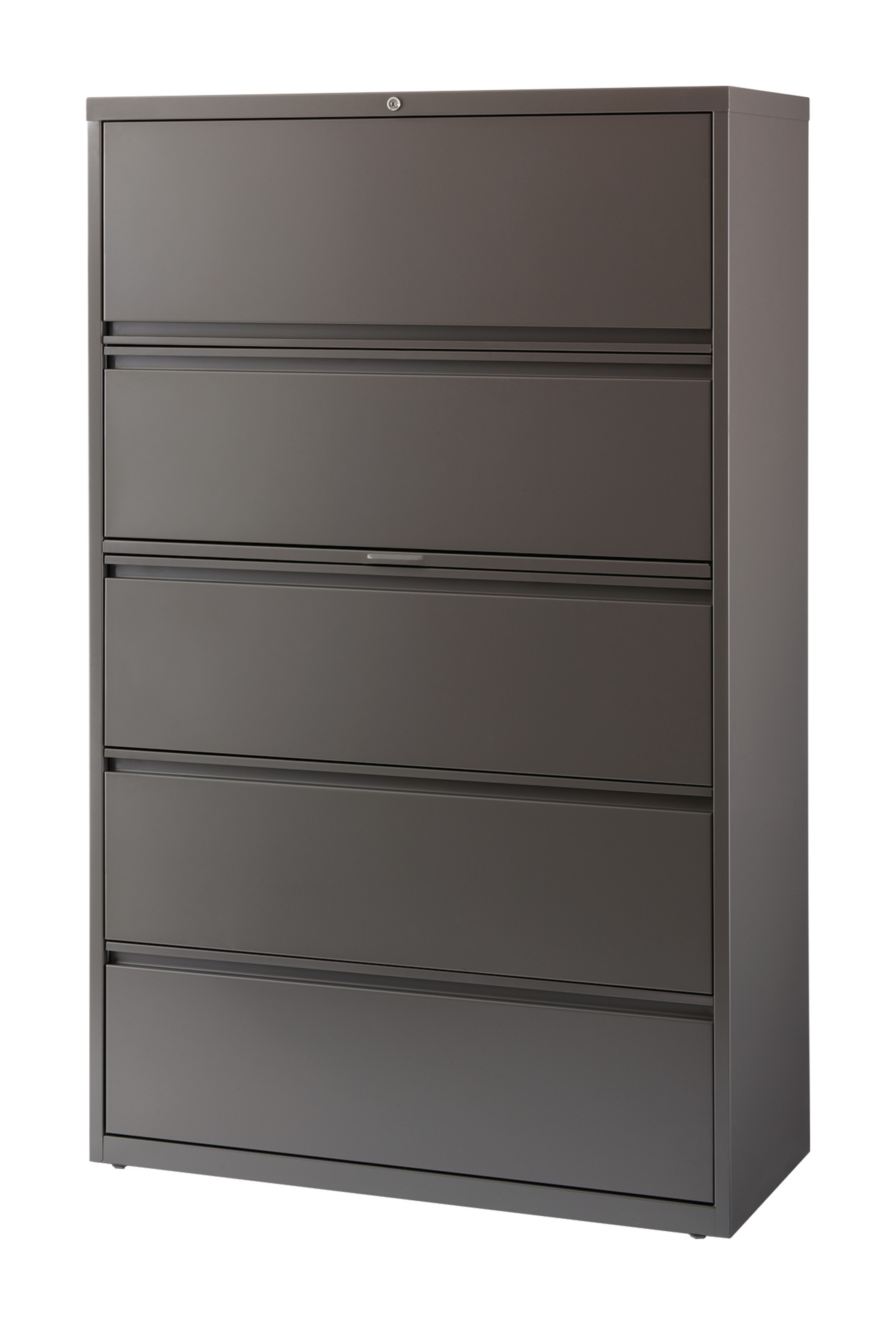Hirsh 42 inch Wide 5 Drawer Metal Lateral File Cabinet for Home and Office, Holds Letter, Legal and A4 Hanging Folders, Medium Tone Brown - image 2 of 6