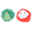 thumbnail image 1 of Comfortable Bath Ball Assorted Color Cotton 2Pcs 7.1x4.9in, 1 of 9